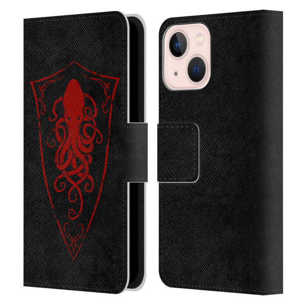 Christos Karapanos Key Art Octopus Shield Logo Leather Book Wallet Case Cover For Apple iPhone 13 Mini