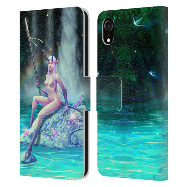 Christos Karapanos Key Art The Waterfall Leather Book Wallet Case Cover For Apple iPhone XR