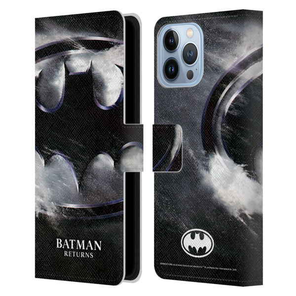 Batman Returns Key Art Oversized Logo Leather Book Wallet Case Cover For Apple iPhone 13 Pro Max