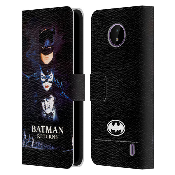 Batman Returns Key Art Poster Leather Book Wallet Case Cover For Nokia C10 / C20