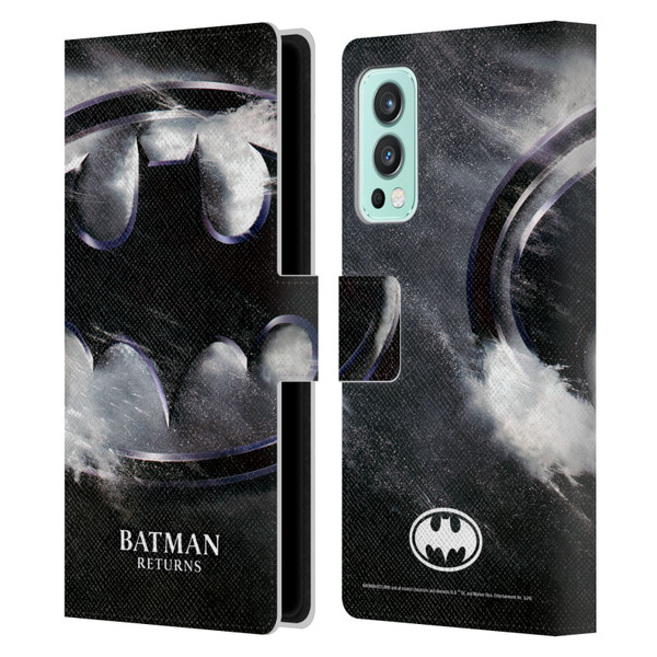 Batman Returns Key Art Oversized Logo Leather Book Wallet Case Cover For OnePlus Nord 2 5G