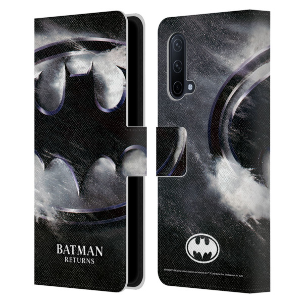Batman Returns Key Art Oversized Logo Leather Book Wallet Case Cover For OnePlus Nord CE 5G
