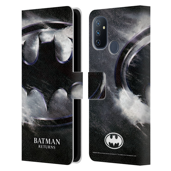 Batman Returns Key Art Oversized Logo Leather Book Wallet Case Cover For OnePlus Nord N100