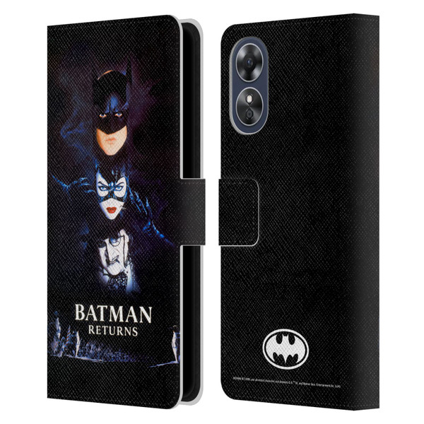Batman Returns Key Art Poster Leather Book Wallet Case Cover For OPPO A17