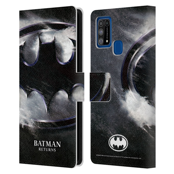 Batman Returns Key Art Oversized Logo Leather Book Wallet Case Cover For Samsung Galaxy M31 (2020)