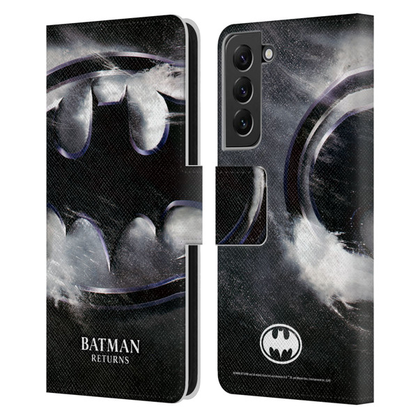 Batman Returns Key Art Oversized Logo Leather Book Wallet Case Cover For Samsung Galaxy S22+ 5G