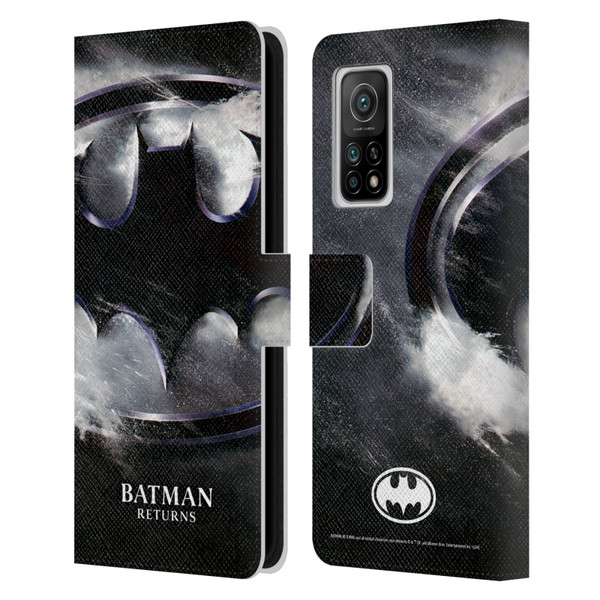 Batman Returns Key Art Oversized Logo Leather Book Wallet Case Cover For Xiaomi Mi 10T 5G