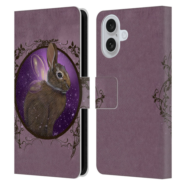 Ash Evans Animals Rabbit Leather Book Wallet Case Cover For Apple iPhone 16