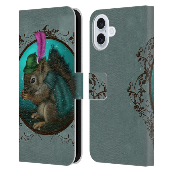 Ash Evans Animals Squirrel Leather Book Wallet Case Cover For Apple iPhone 16 Plus