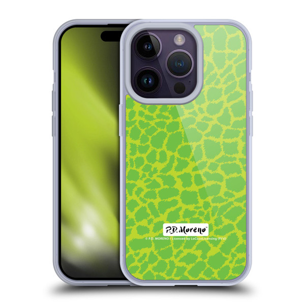 P.D. Moreno Patterns Lime Green Soft Gel Case for Apple iPhone 14 Pro