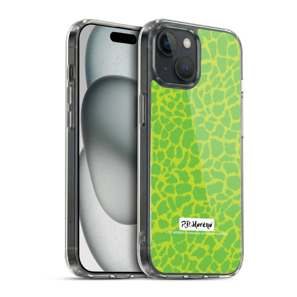 P.D. Moreno Patterns Lime Green Soft Gel Case for Apple iPhone 15 & MagSafe