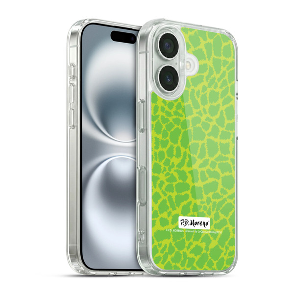 P.D. Moreno Patterns Lime Green Soft Gel Case for Apple iPhone 16 & MagSafe