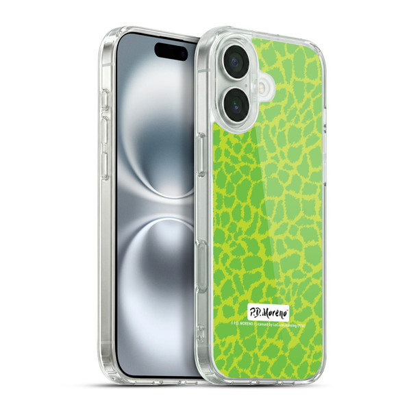 P.D. Moreno Patterns Lime Green Soft Gel Case for Apple iPhone 16 Plus & MagSafe