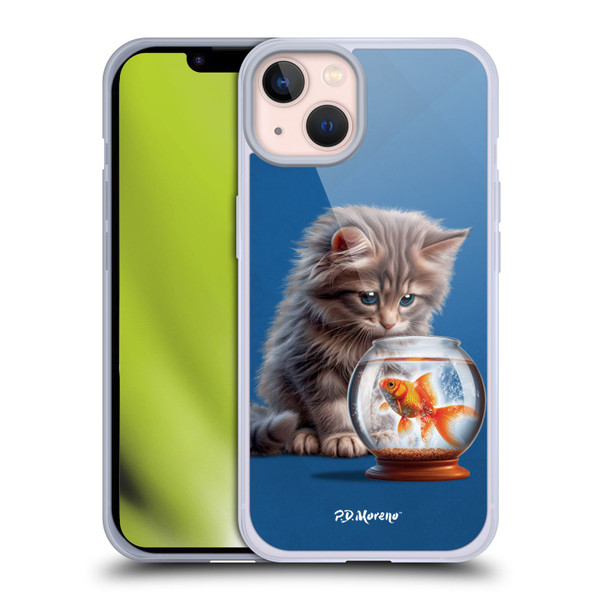 P.D. Moreno Play Cat Artwork Goldfish Soft Gel Case for Apple iPhone 13