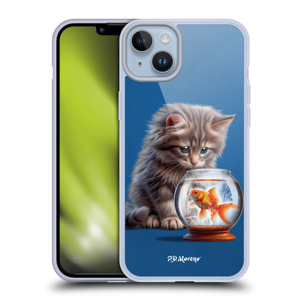 P.D. Moreno Play Cat Artwork Goldfish Soft Gel Case for Apple iPhone 14 Plus
