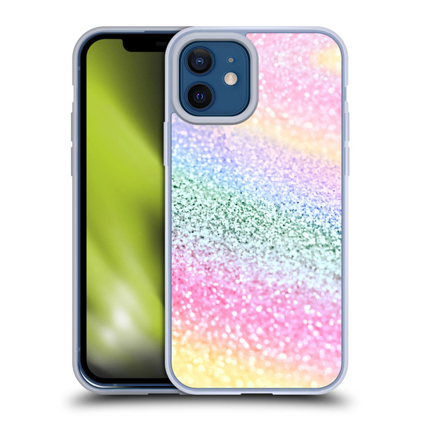 Monika Strigel Glitter Collection Unircorn Rainbow Soft Gel Case for Apple iPhone 12 / iPhone 12 Pro