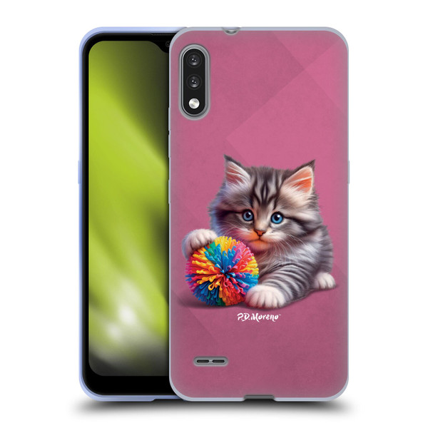 P.D. Moreno Play Cat Artwork Spikey Ball Soft Gel Case for LG K22