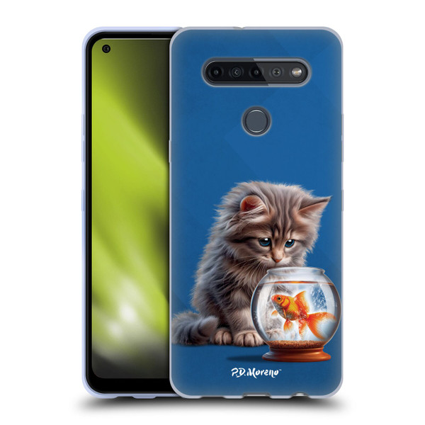 P.D. Moreno Play Cat Artwork Goldfish Soft Gel Case for LG K51S