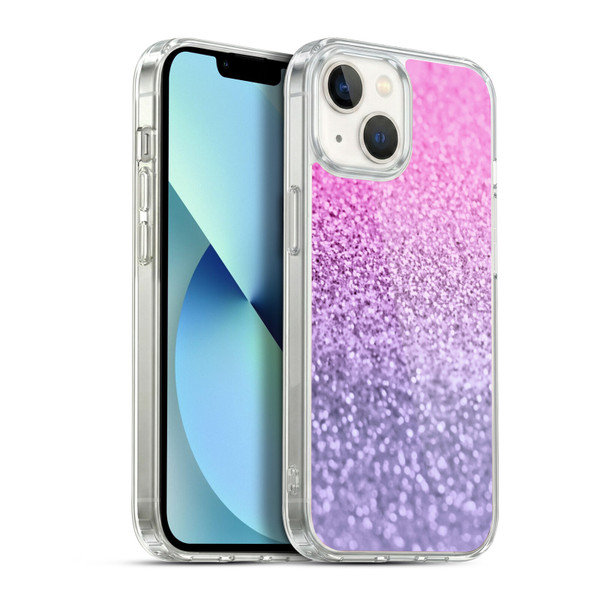 Monika Strigel Glitter Collection Lavender Pink Soft Gel Case for Apple iPhone 13
