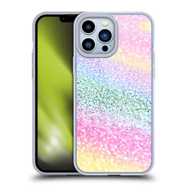 Monika Strigel Glitter Collection Unircorn Rainbow Soft Gel Case for Apple iPhone 13 Pro Max