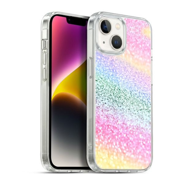 Monika Strigel Glitter Collection Unircorn Rainbow Soft Gel Case for Apple iPhone 14