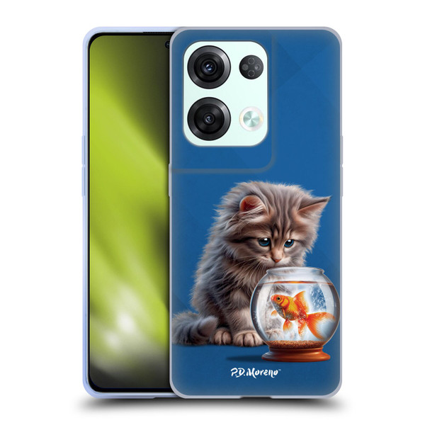 P.D. Moreno Play Cat Artwork Goldfish Soft Gel Case for OPPO Reno8 Pro