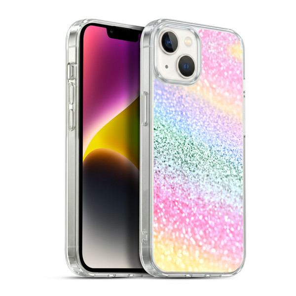 Monika Strigel Glitter Collection Unircorn Rainbow Soft Gel Case for Apple iPhone 14 Plus & MagSafe