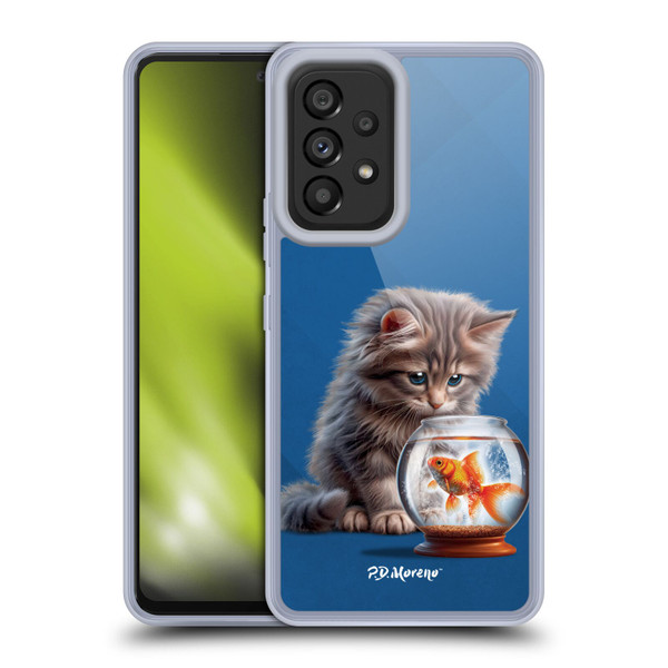 P.D. Moreno Play Cat Artwork Goldfish Soft Gel Case for Samsung Galaxy A53 5G (2022)