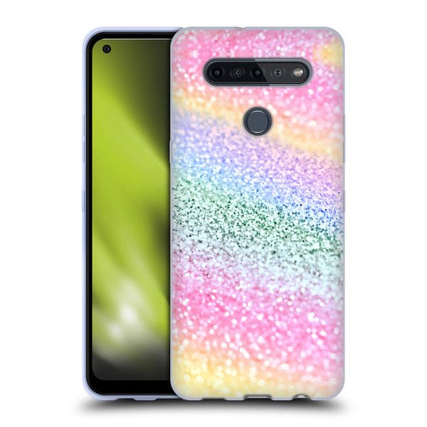 Monika Strigel Glitter Collection Unircorn Rainbow Soft Gel Case for LG K51S