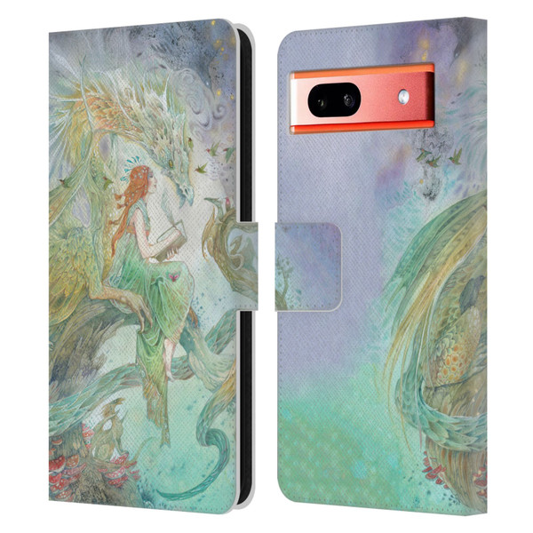 Stephanie Law Art Transcribing The Wind Leather Book Wallet Case Cover For Google Pixel 7a