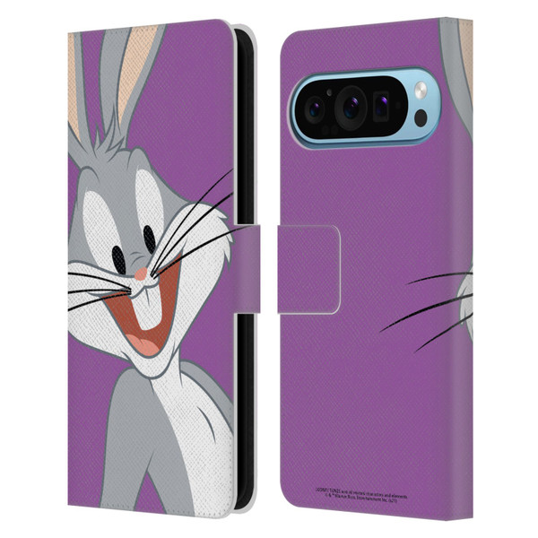 Looney Tunes Characters Bugs Bunny Leather Book Wallet Case Cover For Google Pixel 9 / Pixel 9 Pro