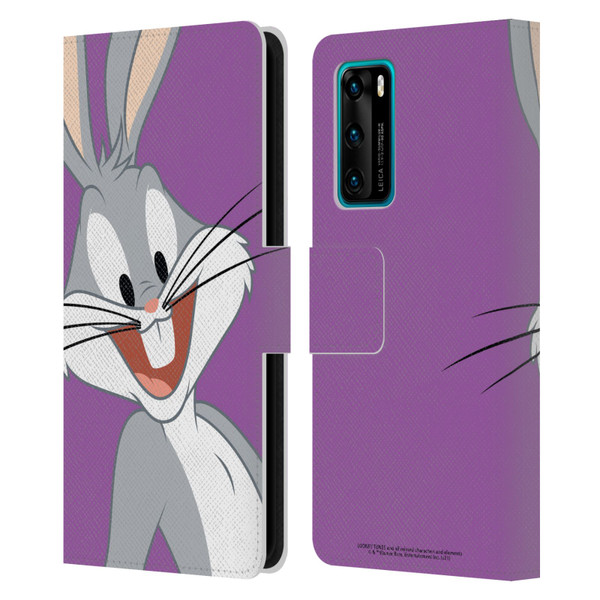 Looney Tunes Characters Bugs Bunny Leather Book Wallet Case Cover For Huawei P40 5G