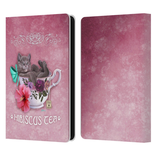 Ash Evans Graphics Hibiscus Tea Leather Book Wallet Case Cover For Amazon Kindle Paperwhite 5 (2021)