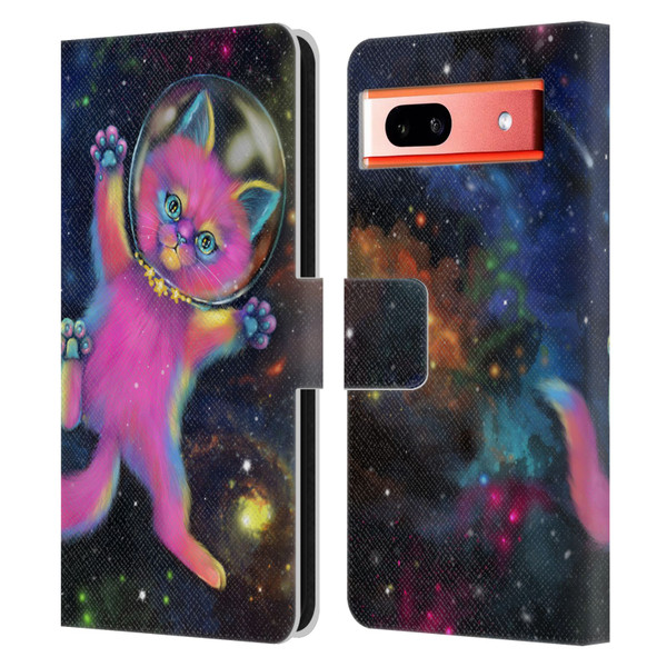 Ash Evans Graphics Lost In Space Leather Book Wallet Case Cover For Google Pixel 7a