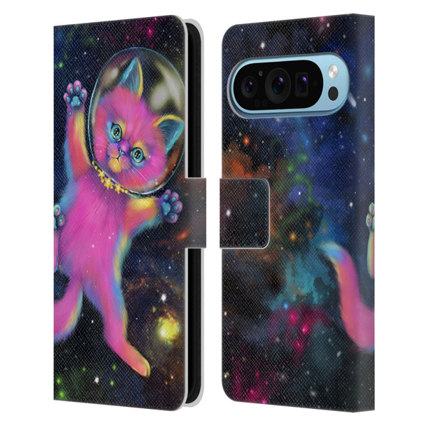 Ash Evans Graphics Lost In Space Leather Book Wallet Case Cover For Google Pixel 9 / Pixel 9 Pro