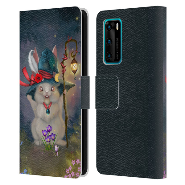 Ash Evans Graphics Magic Bunny Leather Book Wallet Case Cover For Huawei P40 5G