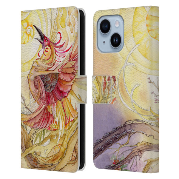 Stephanie Law Art Phoenix Leather Book Wallet Case Cover For Apple iPhone 14 Plus