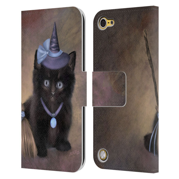 Ash Evans Graphics Broomstick Leather Book Wallet Case Cover For Apple iPod Touch 5G 5th Gen