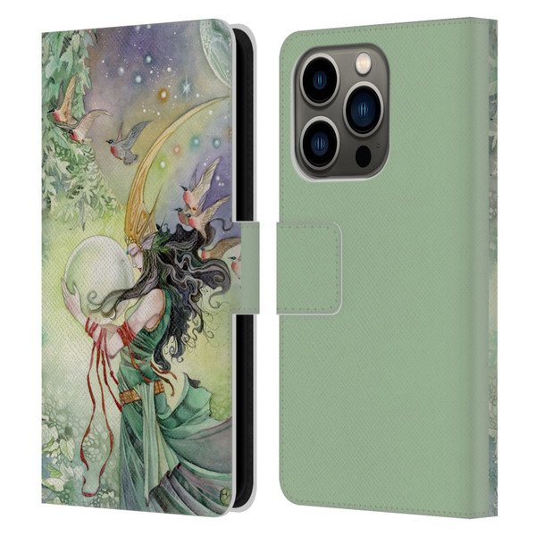 Stephanie Law Art World Leather Book Wallet Case Cover For Apple iPhone 14 Pro