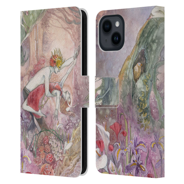Stephanie Law Art Love Leather Book Wallet Case Cover For Apple iPhone 15