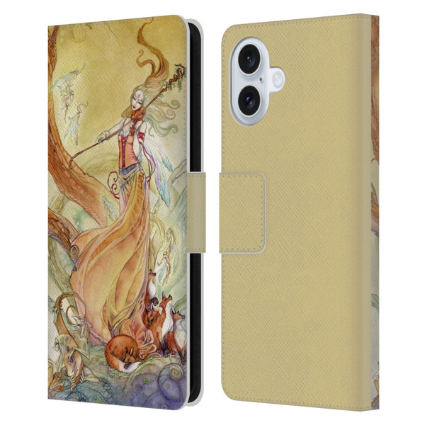 Stephanie Law Art Violin Leather Book Wallet Case Cover For Apple iPhone 16 Plus
