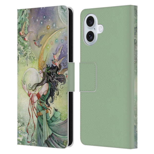 Stephanie Law Art World Leather Book Wallet Case Cover For Apple iPhone 16 Plus