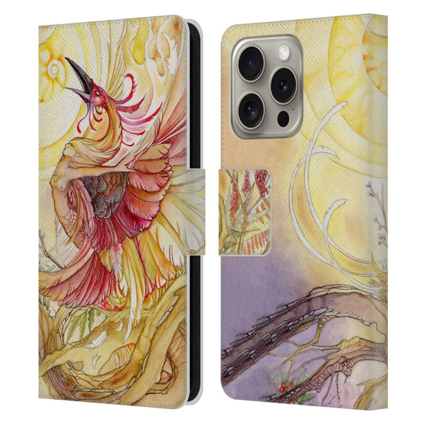 Stephanie Law Art Phoenix Leather Book Wallet Case Cover For Apple iPhone 16 Pro
