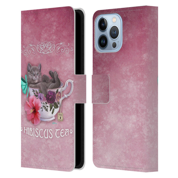 Ash Evans Graphics Hibiscus Tea Leather Book Wallet Case Cover For Apple iPhone 13 Pro Max