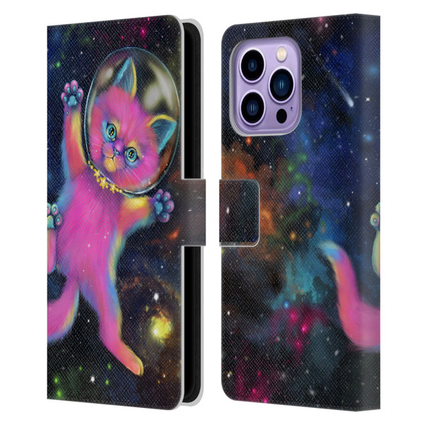 Ash Evans Graphics Lost In Space Leather Book Wallet Case Cover For Apple iPhone 14 Pro Max