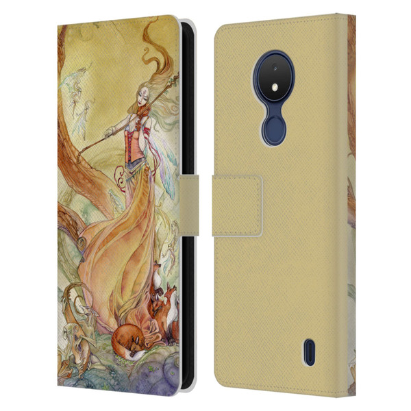 Stephanie Law Art Violin Leather Book Wallet Case Cover For Nokia C21