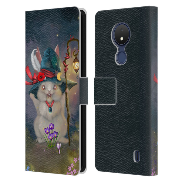 Ash Evans Graphics Magic Bunny Leather Book Wallet Case Cover For Nokia C21