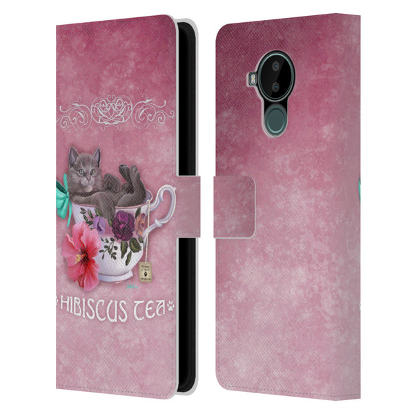 Ash Evans Graphics Hibiscus Tea Leather Book Wallet Case Cover For Nokia C30