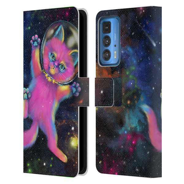 Ash Evans Graphics Lost In Space Leather Book Wallet Case Cover For Motorola Edge (2022)