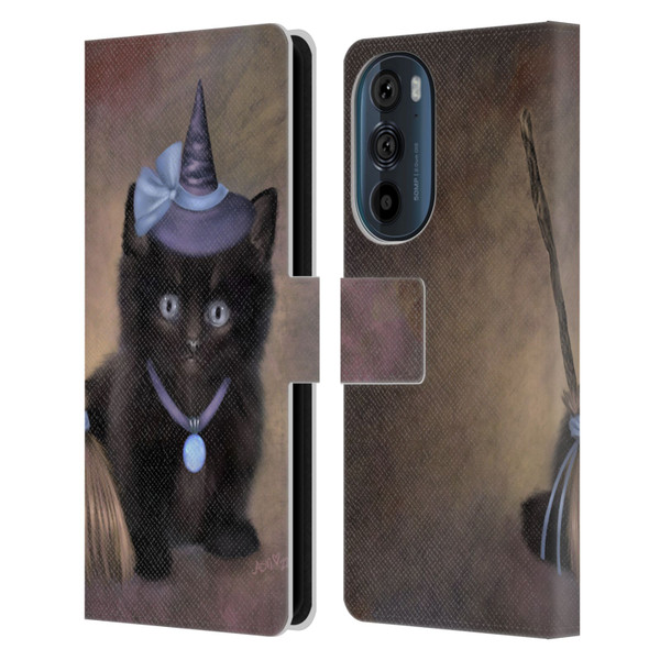Ash Evans Graphics Broomstick Leather Book Wallet Case Cover For Motorola Edge 30